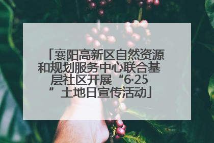 襄阳高新区自然资源和规划服务中心联合基层社区开展“6·25”土地日宣传活动