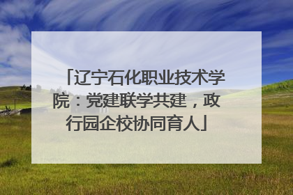 辽宁石化职业技术学院：党建联学共建，政行园企校协同育人