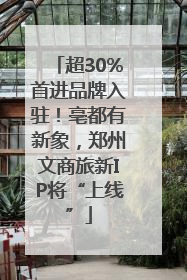超30%首进品牌入驻！亳都有新象，郑州文商旅新IP将“上线”