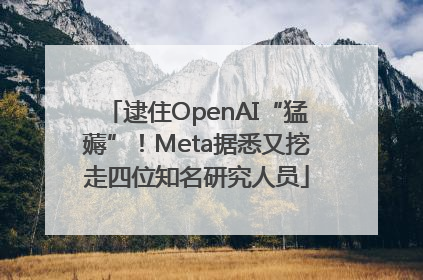 逮住OpenAI“猛薅”！Meta据悉又挖走四位知名研究人员