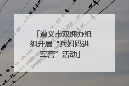 遵义市双拥办组织开展“兵妈妈进军营”活动
