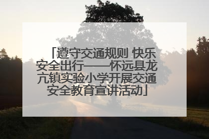 遵守交通规则 快乐安全出行——怀远县龙亢镇实验小学开展交通安全教育宣讲活动