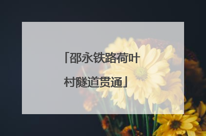 邵永铁路荷叶村隧道贯通