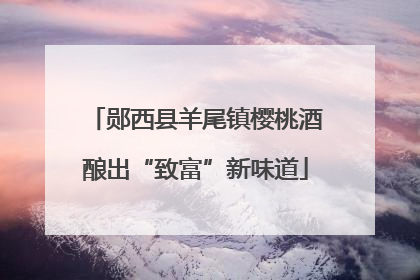 郧西县羊尾镇樱桃酒酿出“致富”新味道