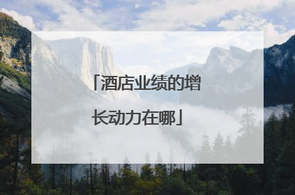 酒店业绩的增长动力在哪