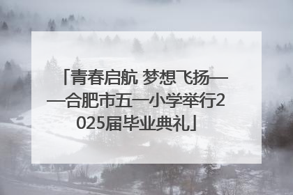 青春启航 梦想飞扬——合肥市五一小学举行2025届毕业典礼