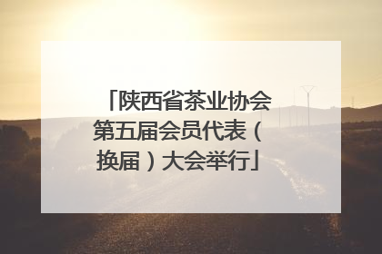 陕西省茶业协会第五届会员代表（换届）大会举行