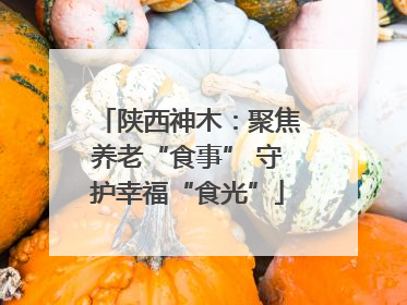 陕西神木：聚焦养老“食事” 守护幸福“食光”