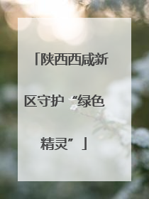 陕西西咸新区守护“绿色精灵”