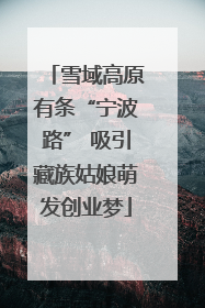雪域高原有条“宁波路” 吸引藏族姑娘萌发创业梦
