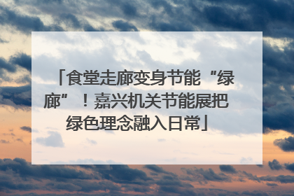 食堂走廊变身节能“绿廊”！嘉兴机关节能展把绿色理念融入日常