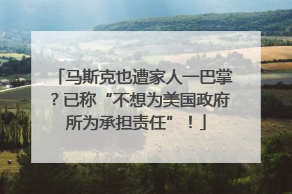 马斯克也遭家人一巴掌？已称“不想为美国政府所为承担责任”！