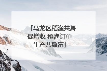 马龙区稻渔共舞促增收 稻渔订单生产共致富