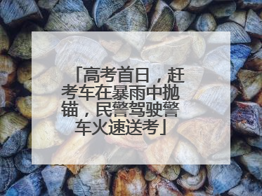 高考首日，赶考车在暴雨中抛锚，民警驾驶警车火速送考