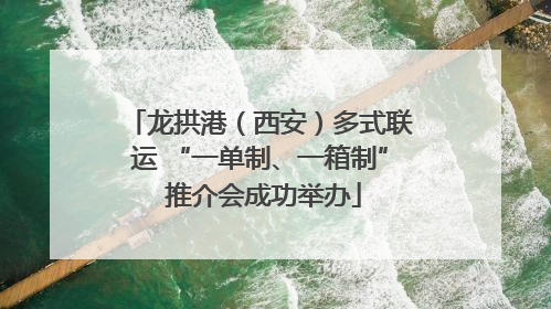 龙拱港（西安）多式联运 “一单制、一箱制” 推介会成功举办