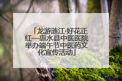 龙游涟江·好花正红—惠水县中医医院举办端午节中医药文化宣传活动