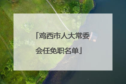 鸡西市人大常委会任免职名单