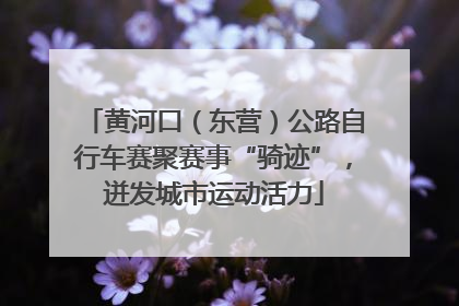 黄河口（东营）公路自行车赛聚赛事“骑迹”，迸发城市运动活力