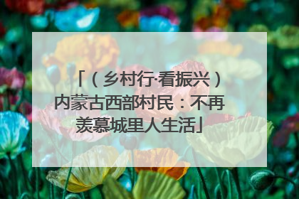 （乡村行·看振兴）内蒙古西部村民：不再羡慕城里人生活