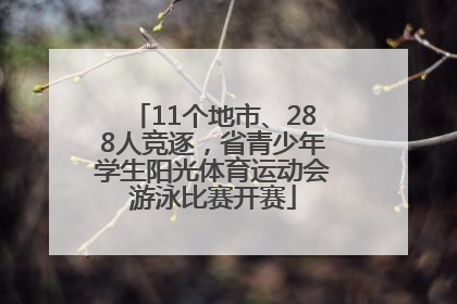 11个地市、288人竞逐，省青少年学生阳光体育运动会游泳比赛开赛