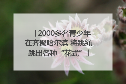2000多名青少年在齐聚哈尔滨 将跳绳跳出各种“花式”