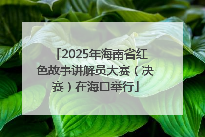 2025年海南省红色故事讲解员大赛（决赛）在海口举行