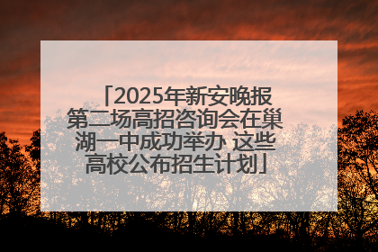 2025年新安晚报第二场高招咨询会在巢湖一中成功举办 这些高校公布招生计划
