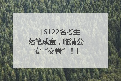 6122名考生落笔成章，临清公安“交卷”！