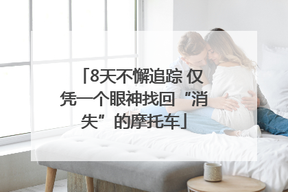 8天不懈追踪 仅凭一个眼神找回“消失”的摩托车