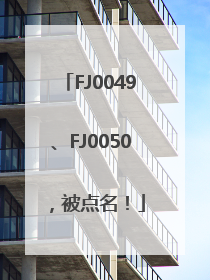 FJ0049、FJ0050，被点名！